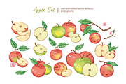 Vintage apples, hand drawn set, a Food Illustration by Good Studio (Thumbnail 1 of 5)