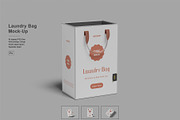 Laundry Bag Mockup, an Advertising Mockup by Pexelcorner (Thumbnail 1 of 5)