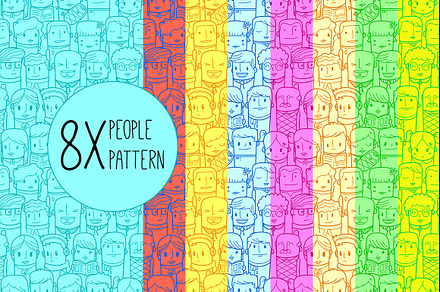 Seamless people pattern 1