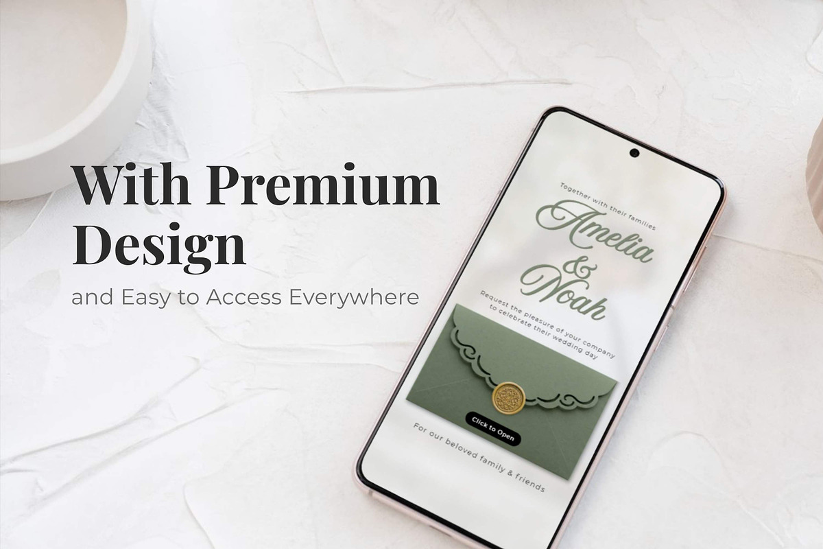 Dusty Green Wedding Website, a Landing Page Template by Everyday Perfection (Photo 2 of 13)