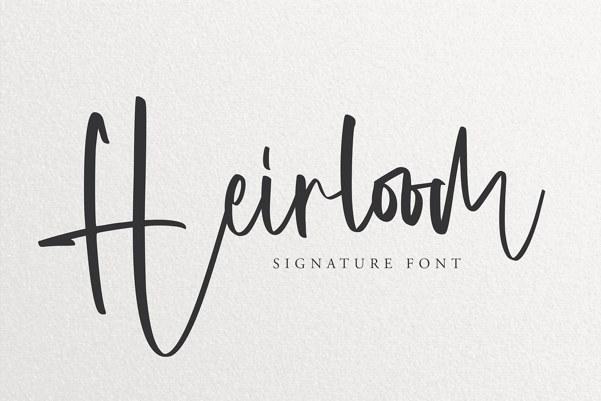 Heirloom - Signature Font, a Handwritten Font by Arendxstudio (Photo 1 of 7)