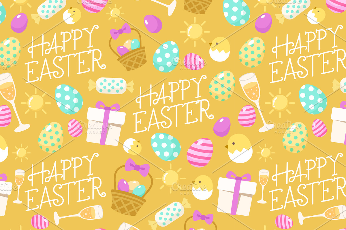 Big Set of Easter Elements, an Object Graphic by Daraon (Photo 6 of 6)