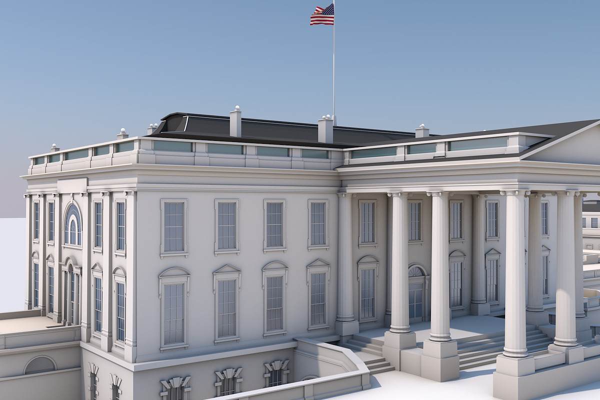The White House Complex Washington L, an Architecture 3D Model by multimedia4ds (Photo 10 of 16)