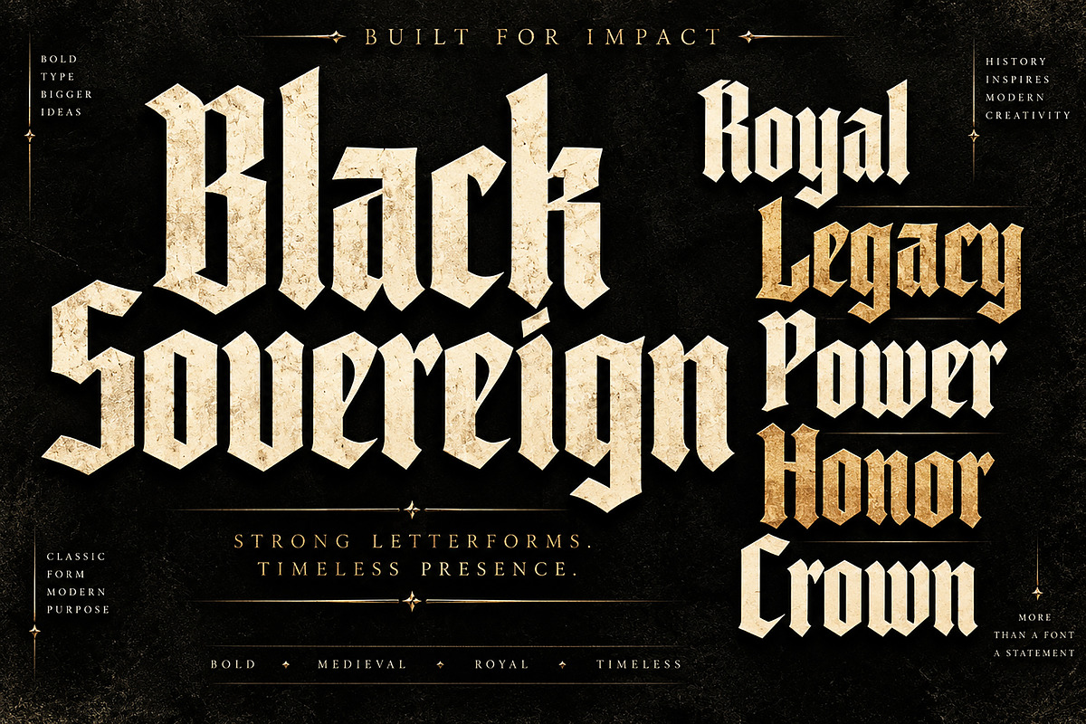 Black Sovereign, a Blackletter Font by Wow Magic (Photo 3 of 5)