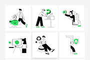Payment Gateway Illustration Bundle, a Person Illustration by Vectors Market (Thumbnail 5 of 7)