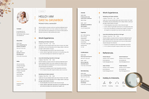 Resume Template Greta