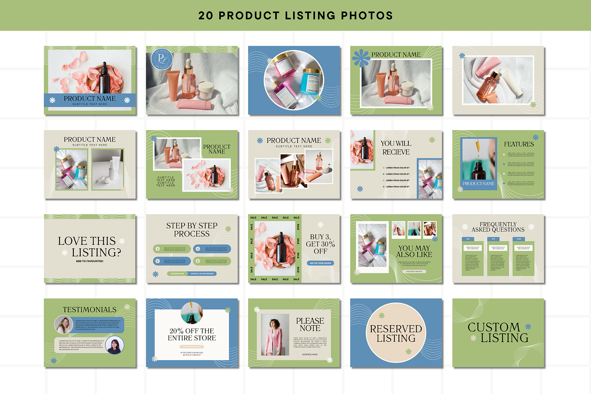 Khaki Etsy Shop Kit Template, a Branding & Logo Template by Anna Design Studio (Photo 4 of 8)