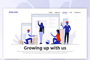 Flat Design Landing page templates, a Person Illustration by Creative Graphics (Thumbnail 6 of 12)