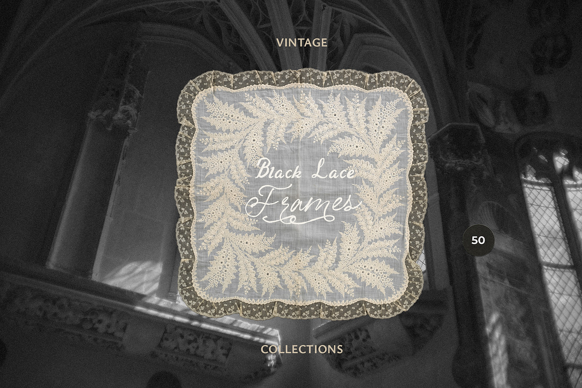 Vintage Black Lace Frames & Doilies, an Object Graphic by Lana Elanor (Photo 10 of 20)