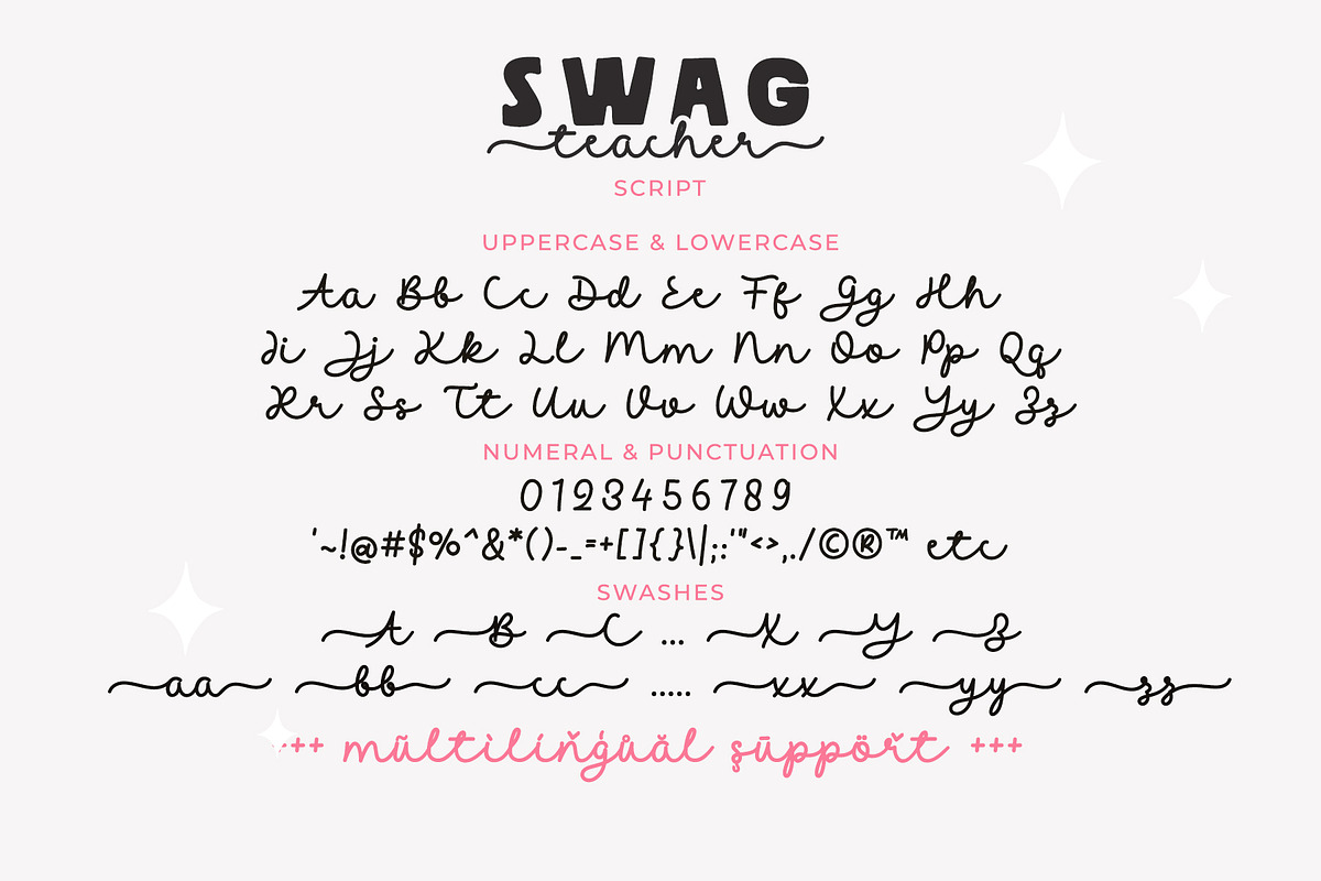Swag Teacher | Fun Font Duo, a Handwritten Font by Airotype (Photo 11 of 13)