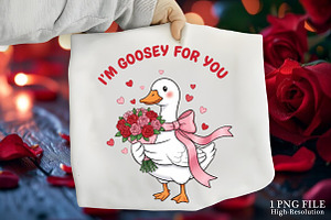 I'm Goosey For You Png, Valentine's, an Illustration by Canvas Craft