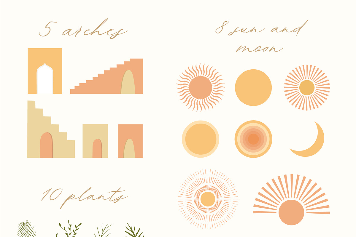 Abstract landscape creator kit, an Object Graphic by museberry (Photo 3 of 9)