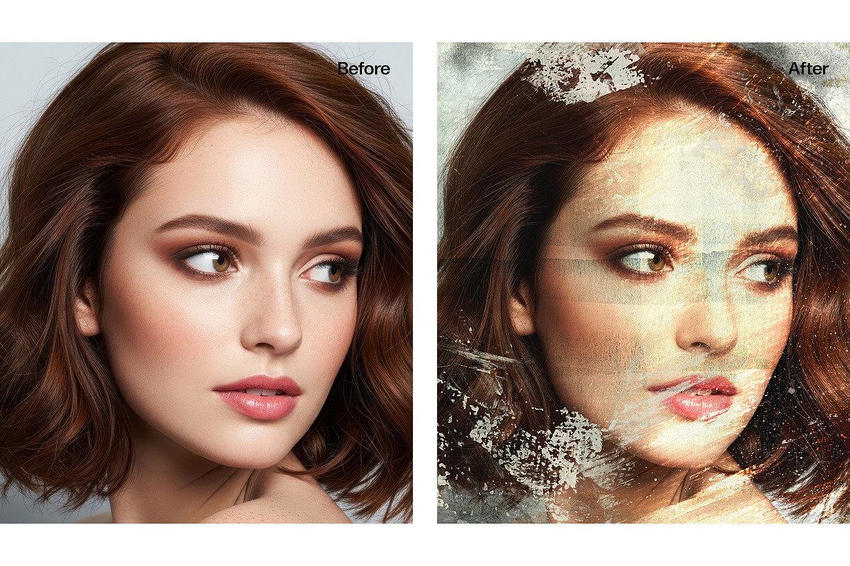 Grunge Paint Photo Effect Template, a Layer Style Add-On by DesignerCandies (Photo 2 of 7)