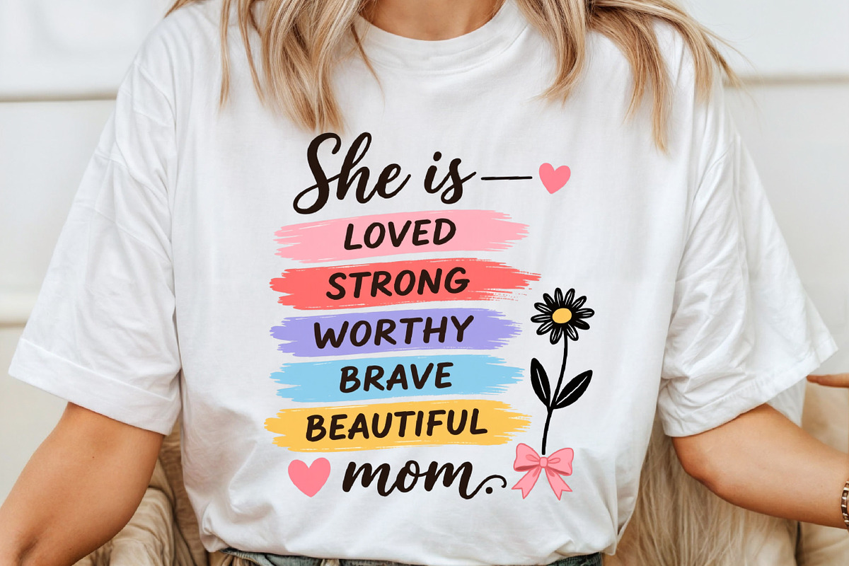 Mother's Day Svg, She is Mom Svg, a Seasonal Illustration by Sublimation Artist (Photo 4 of 9)