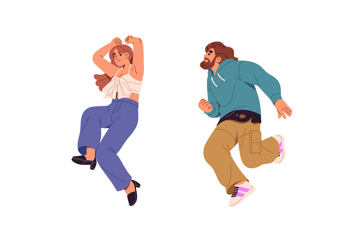 Happy people jumping set, a Person Illustration by PaperTrident (Photo 4 of 6)