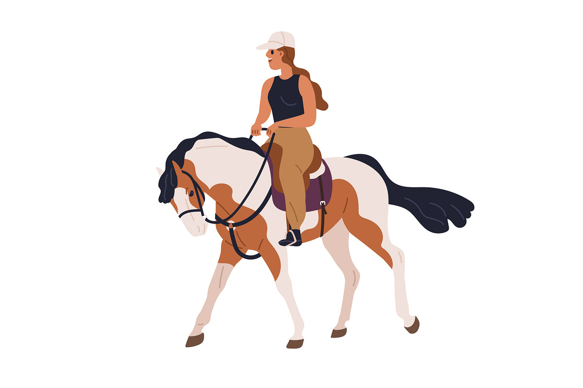 Equestrians riding horse backs set, an Animal Illustration by Good Studio (Photo 4 of 11)