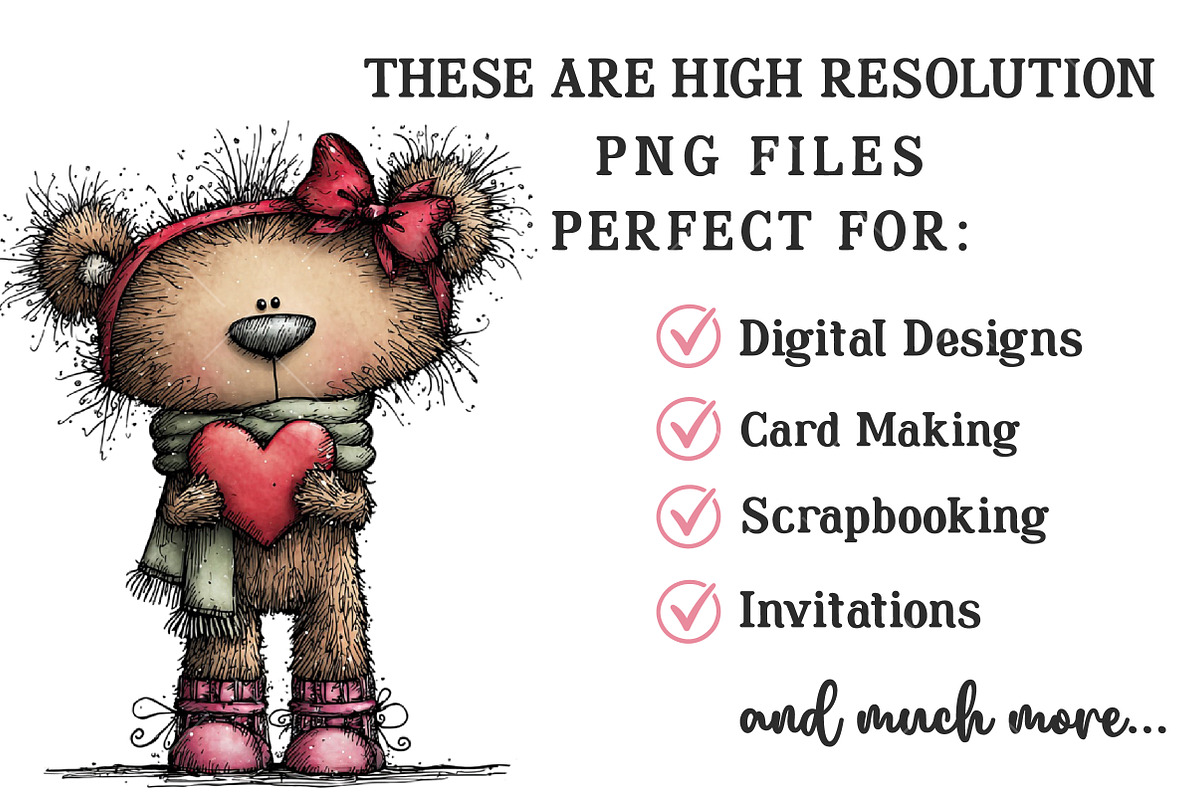 Whimsical Christmas Teddy Bear PNG, an Illustration by OK Design (Photo 2 of 6)