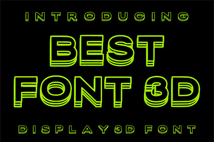 Best Font 3D, a Sans Serif Font by Infinity art Studio