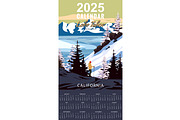 2025 Calendar Monthly Lake Tahoe Ski, a Sport Illustration by Vector_Up (Thumbnail 2 of 5)