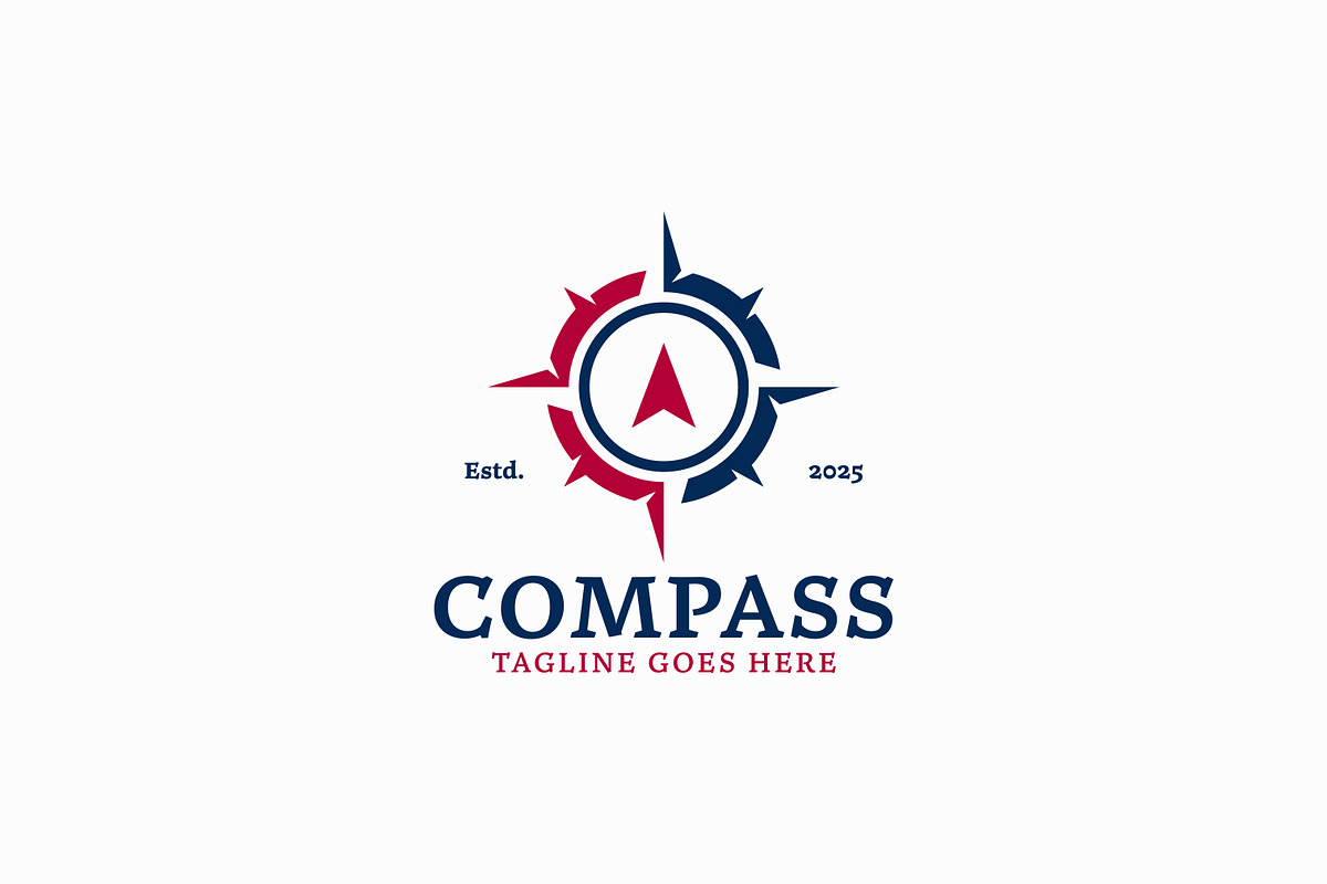 Modern Nautical Compass Logo, a Branding & Logo Template by Signatoro (Photo 1 of 3)
