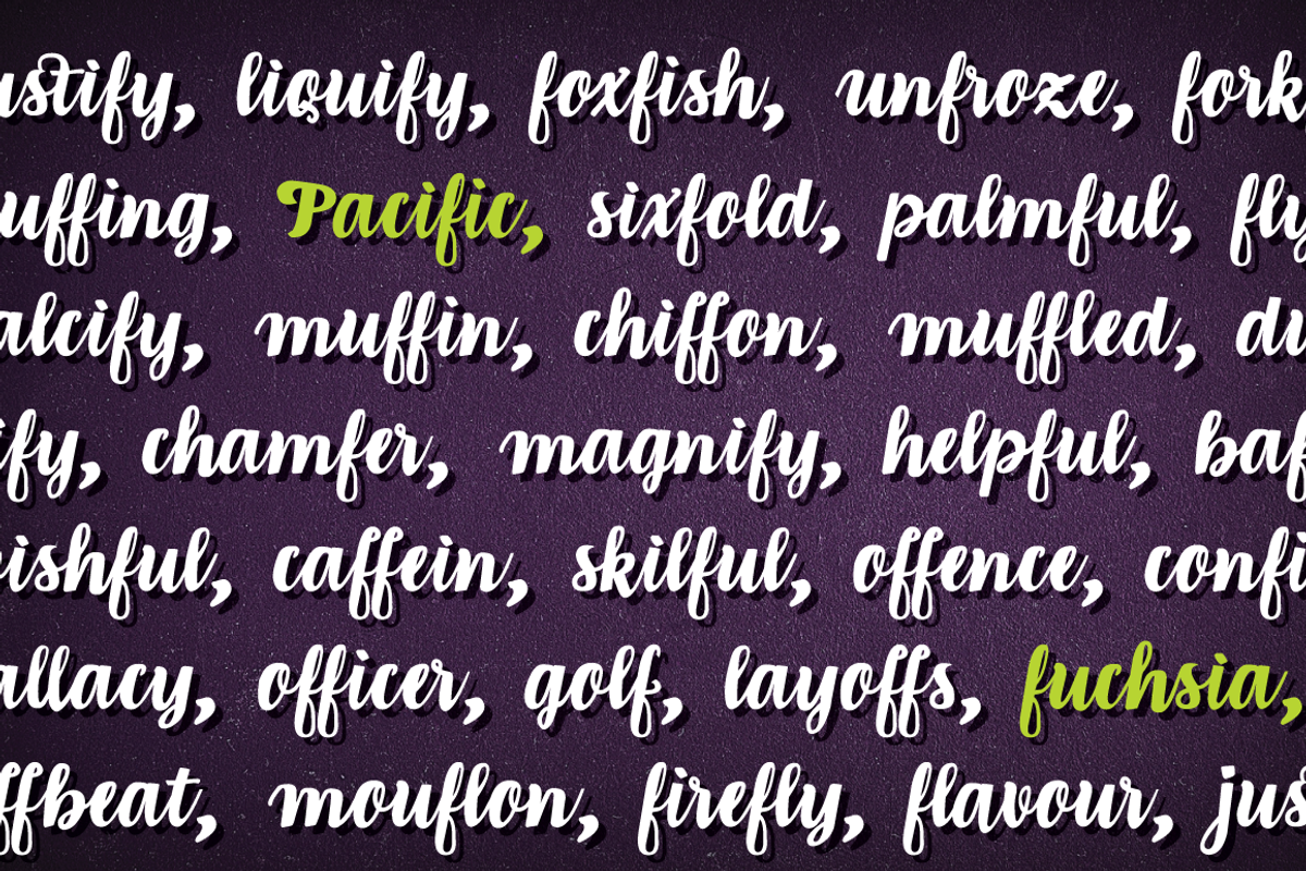 Piambis Sharp open type font preview 4