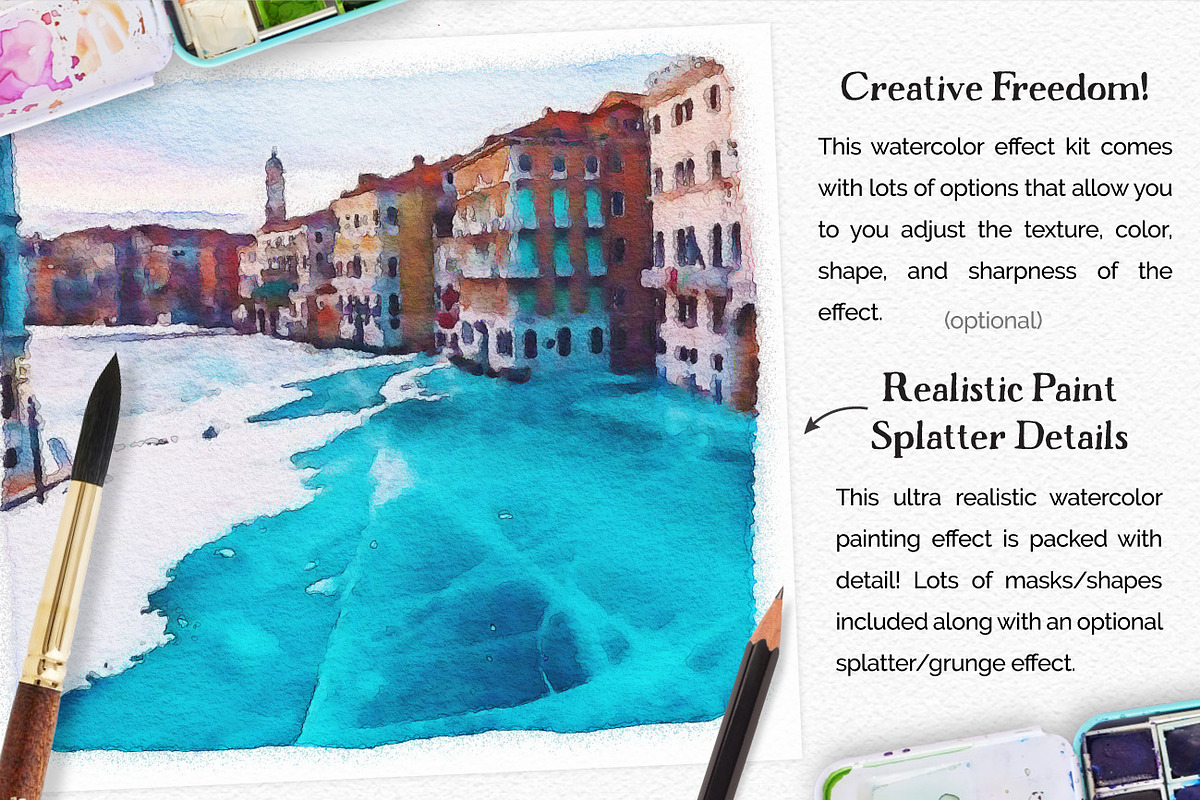 Vibrant Watercolor Photo Effect Kit, a Plug-in Add-On by Drifter Studio PrintShop (Photo 6 of 9)