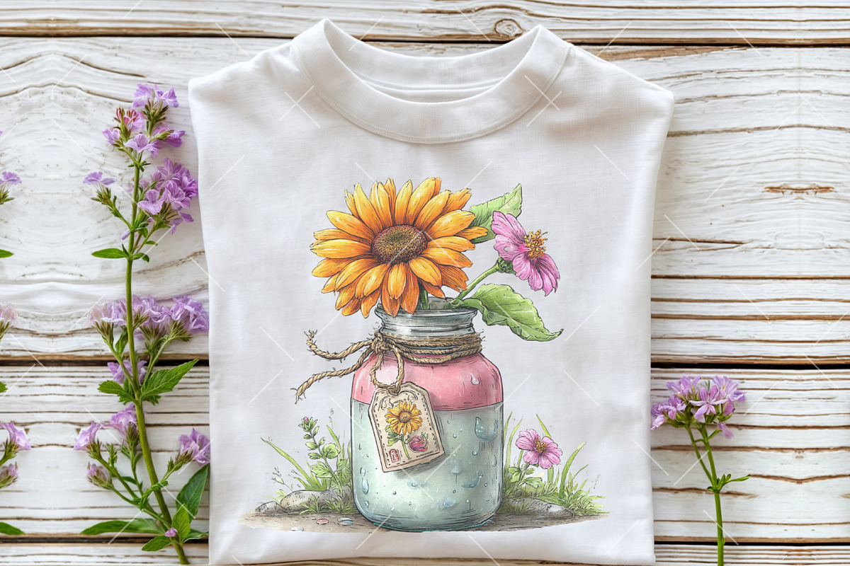 Whimsical Spring Sunflower Clipart, an Illustration by OK Design (Photo 5 of 6)