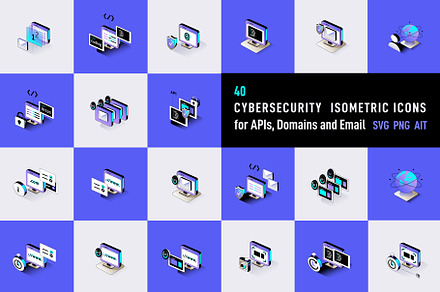 Cybersecurity Isometric Icons, a Solid Icon by Polar Vectors