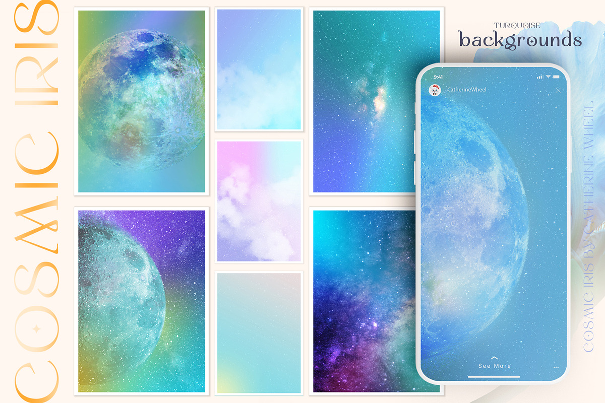 Cosmic Iris Space Backgrounds, a Texture Graphic by Vintage Digital Textures (Photo 11 of 11)