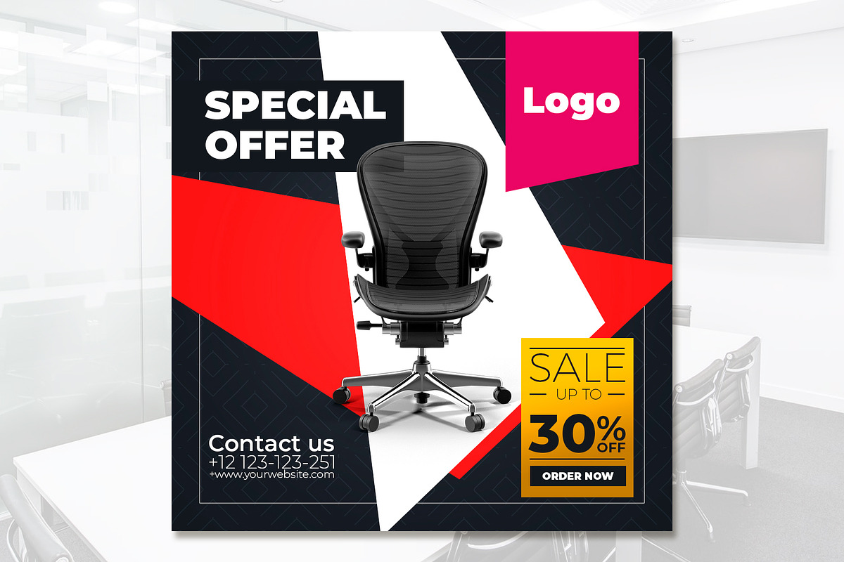 Instagram Posts Furniture Template, a Social Media Template by rogeriomarcos (Photo 4 of 7)