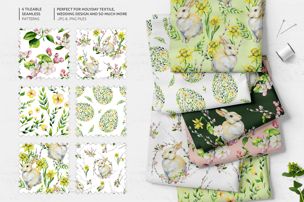 Easter illustrations & patterns, a Decorative Illustration by Anna Myslivets Art (Photo 3 of 9)