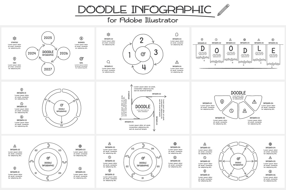 Doodle animated infographics 3, a Presentation Template by Infographics project (Photo 4 of 10)
