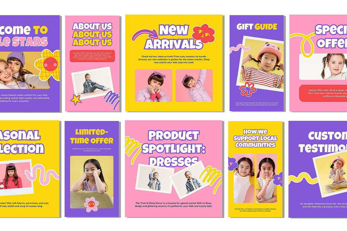 Sunny - Kids Fashion Socialmedia kit, a Social Media Template by Invisual Studio (Photo 11 of 14)