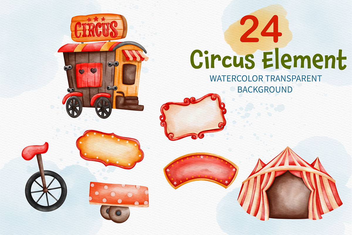 Watercolor Circus Gnome Clipart, an Animal Illustration by Apixsala (Photo 7 of 12)