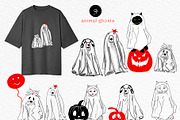 MODERN  Halloween Ghosts Collection, an Illustration by ArtOLB (Thumbnail 8 of 11)