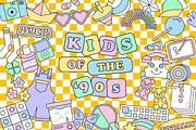 Kids of the '90s Sticker Pack, an Education Illustration by Creativity Bucketlist (Thumbnail 1 of 3)
