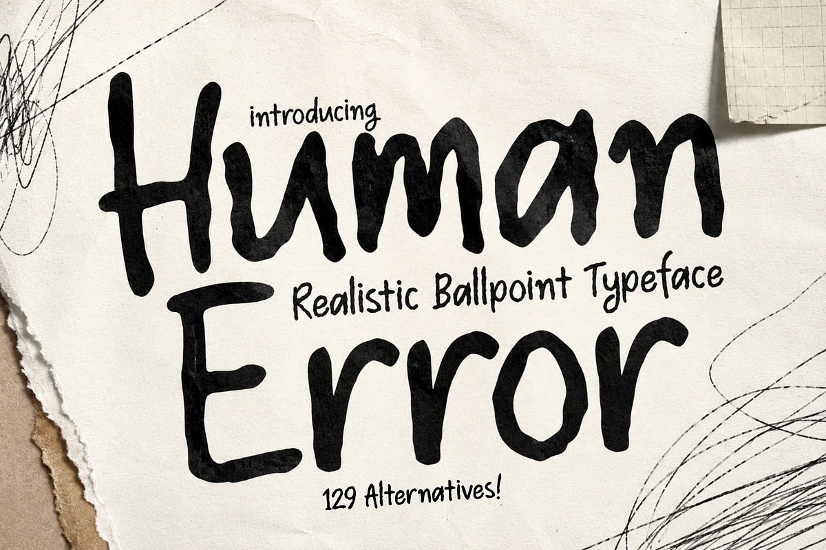 Human Error - Handwritten Font, a Handwritten Font by HipFonts (Photo 1 of 12)