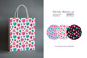 Set Watercolor hearts, an Object Graphic by Anastasia Timosch (Thumbnail 4 of 8)