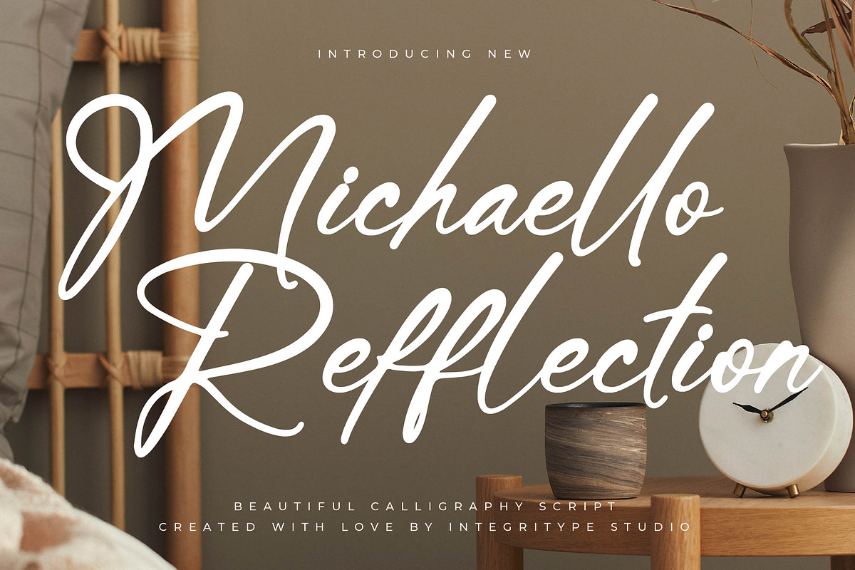 Michaello Refflection, a Script Font by Integritype Studio (Photo 1 of 15)