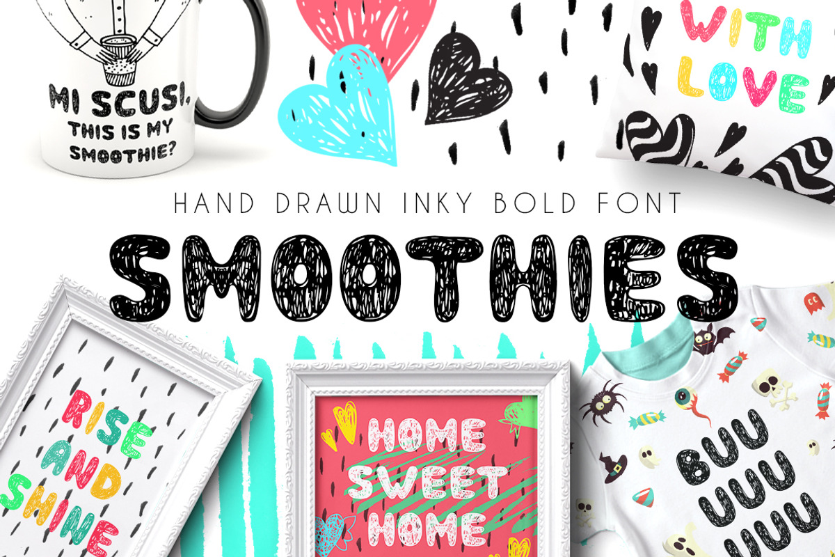 Smoothie - Hand Drawn Inky Font
