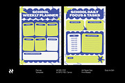 School Weekly Planner Template, a Flyer Template by Neermana (Thumbnail 1 of 4)