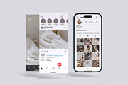 Instagram mockup, an iPhone Mockup by HanaSaka_Studio (Thumbnail 3 of 5)