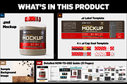 5lb Whey Protein Jar Mockup D3-Pro, a Packaging Mockup by Design Warlord (Thumbnail 14 of 16)