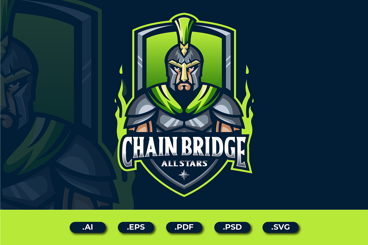 spartan mascot logo, a Branding & Logo Template by Andhnd Studio