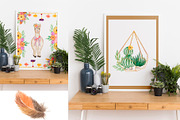 Watercolor Mexican Llamas & Cacti, an Animal Illustration by MayaNavits (Thumbnail 11 of 12)
