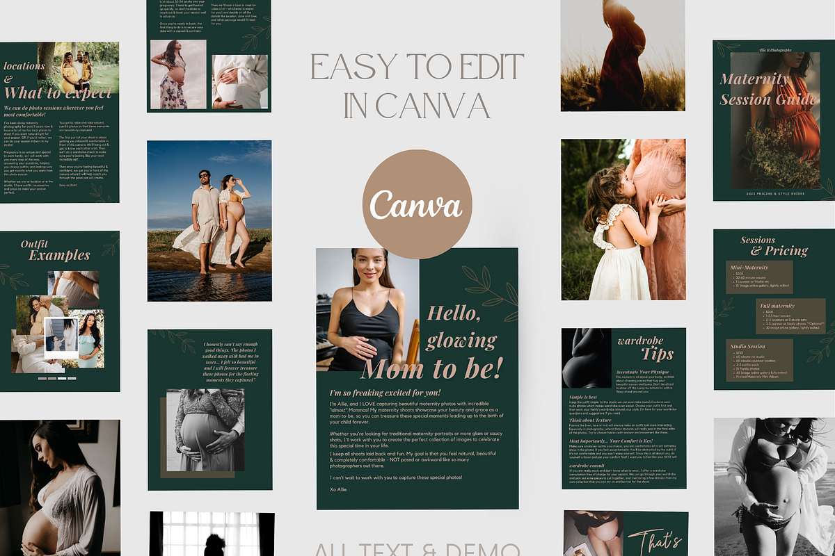 TEAL Maternity Photography Guide, a Magazine Template by Signature Edits (Photo 4 of 11)