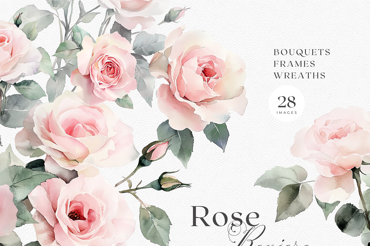 Rose Riviere - Watercolor Floral, a Decorative Illustration by ThaismotaCreativeCo (Photo 1 of 9)