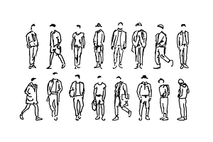 Urban Men Silhouettes