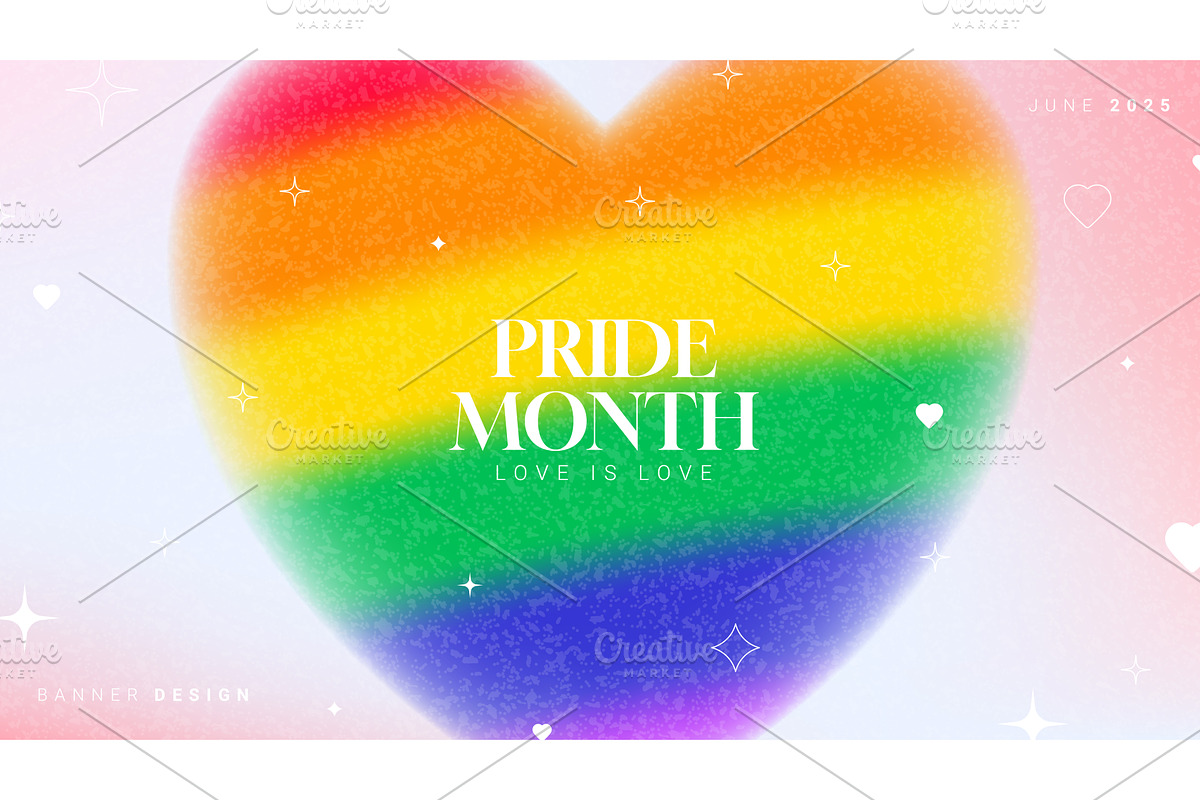 Concept of Pride Month banner, an Object Illustration by Andrey Yaroslavtsev