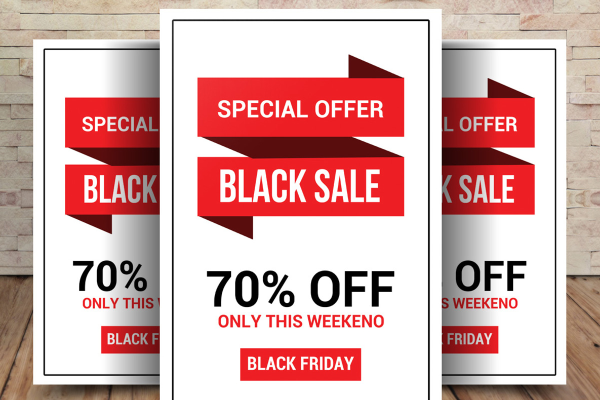 Black Friday Sale Flyer, a Flyer Template by graphicforest (Photo 1 of 4)